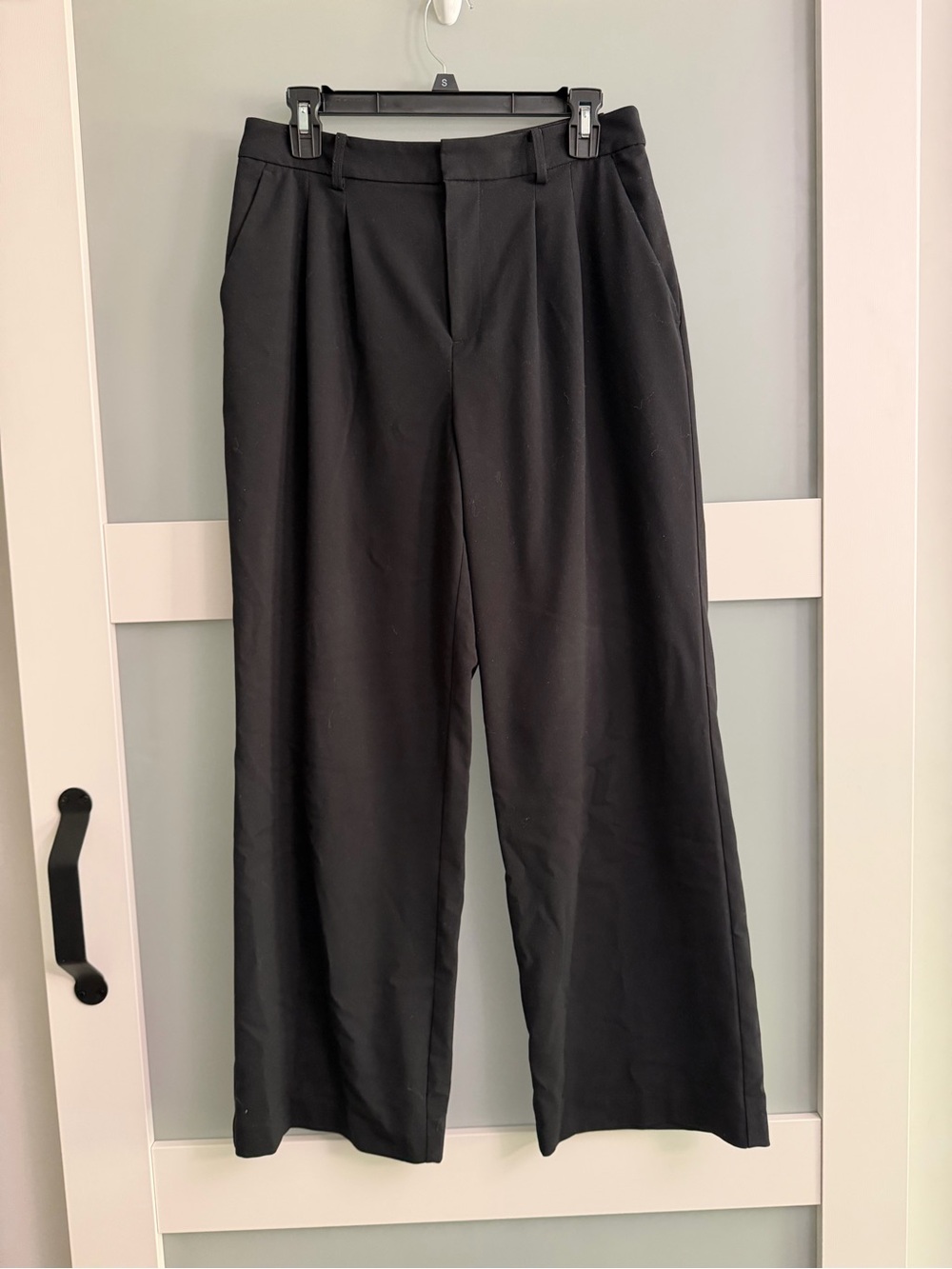 LOFT Versa Black Wide-Leg Dress Pants